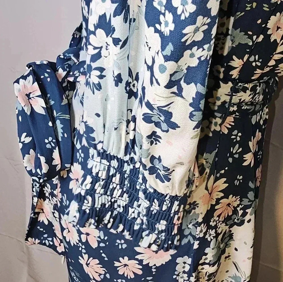Shoshanna Petra Long- Sleeve Flounce Hem Mini Cottagecore Floral Dress Sz 4 - Picture 9 of 15